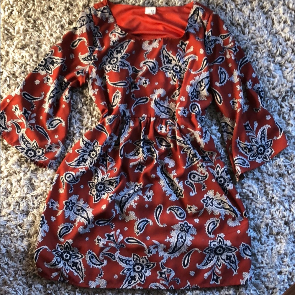 Pink Owl Paisley dress